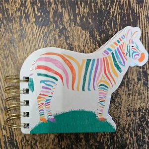 Molly & Rex Zebra Journal Notebook Quirky‎ Lined Spiral